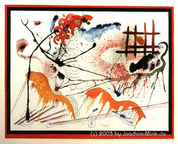&QUOT;ohne Titel&QUOT;, Aquarell und Chinatusche auf B�tten, 
Copyright by Joachim Mink, Weinheim