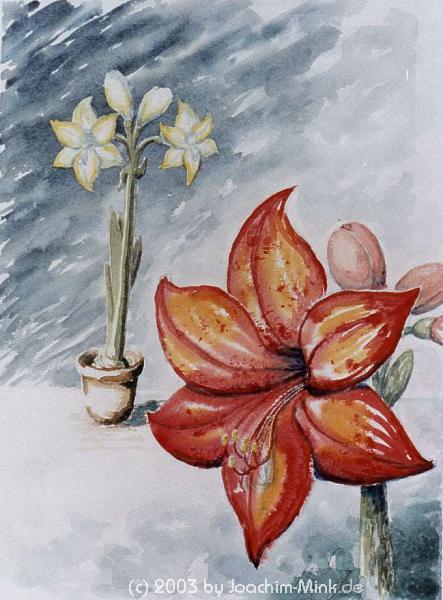 &QUOT;le feu&QUOT;, 
Aquarell auf B�tten, 1995
Copyright by Joachim Mink, Weinheim